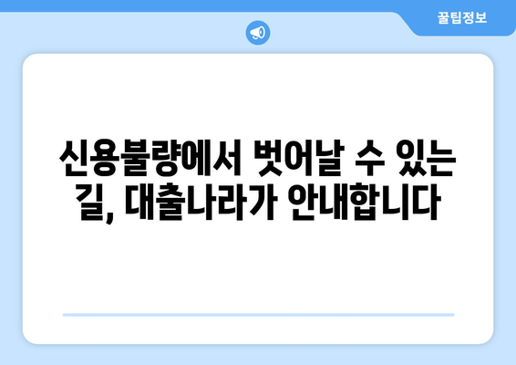 신용불량자도 가능할까? 대출나라에서 한도 조회하고 희망 찾기 | 대출, 신용불량, 한도조회, 대출나라