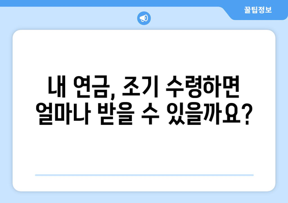 국민연금 가입기간과 조기수령 조건, 얼마나 알고 계신가요? | 조기 연금, 수령 자격, 연금액 계산