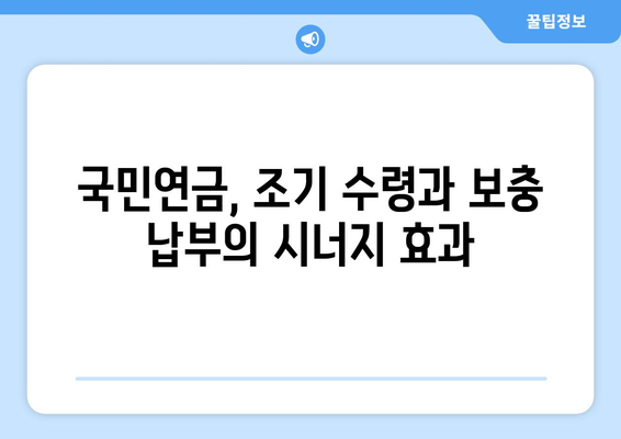 국민연금 조기 수령, 보충 납부로 위험 헤지하고 안정적인 노후 준비하기 | 국민연금, 조기 수령, 보충납부, 노후 준비, 연금 관리