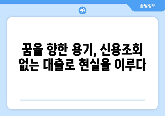 신용조회 없이 꿈을 이루는 길| 신용조회 없는 대출 완벽 가이드 | 신용대출, 무서류대출, 소액대출, 비상금