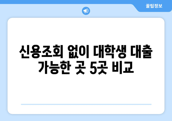 신용조회 없이 대학생 대출 가능한 곳 5곳 비교 | 대학생 대출, 소액 대출, 신용대출, 학자금 대출