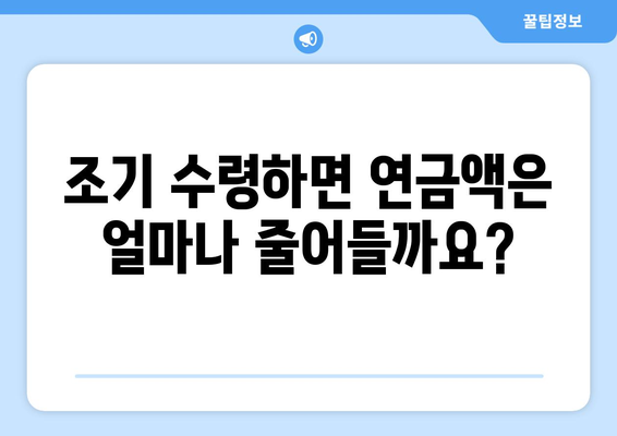 국민연금 조기수령 최저액, 궁금한 모든 것을 파헤쳐보세요! | 조기 수령, 연금, 최저액, 계산, 가이드