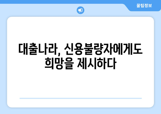 신용불량자도 가능할까? 대출나라에서 한도 조회하고 희망 찾기 | 대출, 신용불량, 한도조회, 대출나라