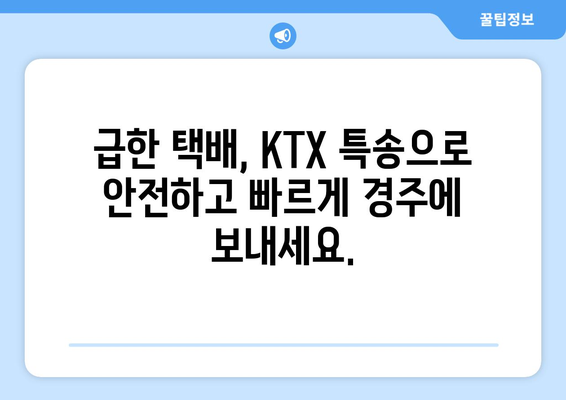 대전역 KTX 특송으로 경주 당일 택배 보내기| 빠르고 안전하게 | 당일 배송, 택배 서비스, KTX 특송, 경주 여행