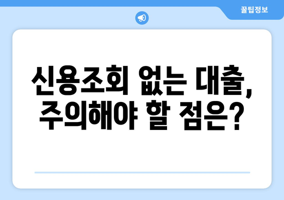 신용조회 없이 대출 승인받는 비밀| 숨겨진 방법과 주의 사항 | 신용불량자 대출, 저신용자 대출, 비상금 마련