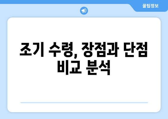 국민연금 조기 수령, 나에게 해당될까? | 가입 기간 조건 충족 여부 확인 가이드