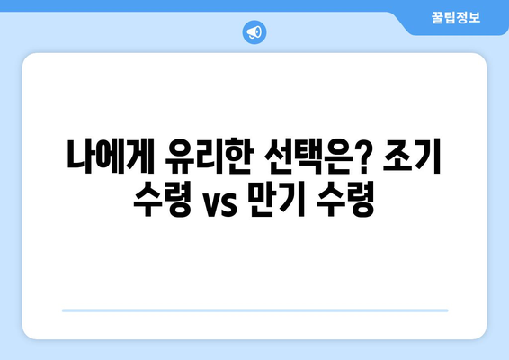 국민연금 조기수령, 나이와 지급률 완벽 정리 | 조건, 신청, 계산