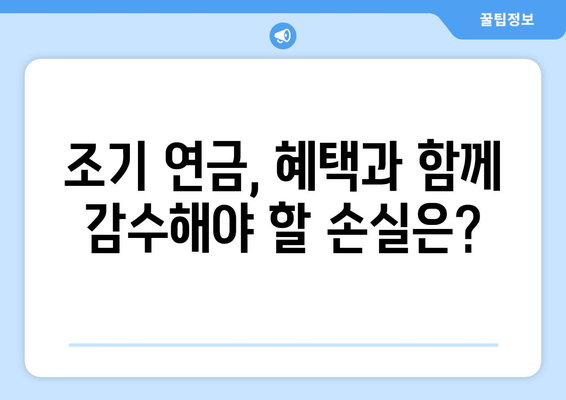 국민연금 가입기간과 조기수령 조건, 얼마나 알고 계신가요? | 조기 연금, 수령 자격, 연금액 계산