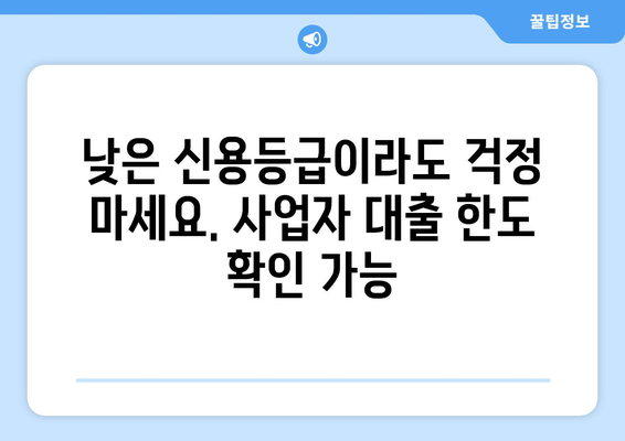 사업자 서류로 신용조회 없이 한도 확인 가능한 곳 | 사업자대출, 비대면, 한도조회, 신용등급