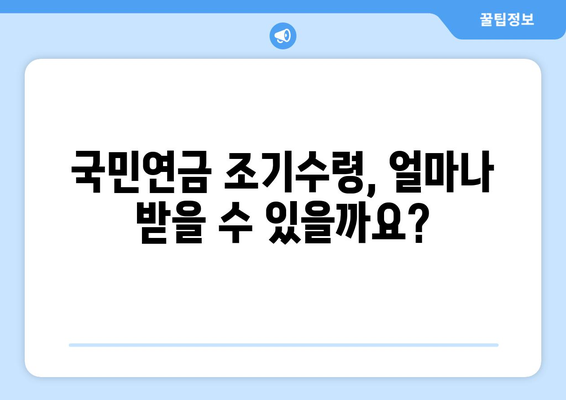 국민연금 조기수령, 최저 수령액은 얼마? 현명한 선택을 위한 가이드 | 국민연금, 조기수령, 최저 수령액, 연금 개시 시기