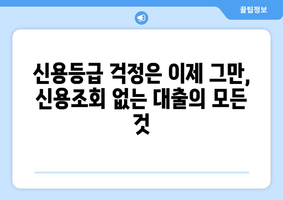 신용조회 없이 꿈을 이루는 길| 신용조회 없는 대출 완벽 가이드 | 신용대출, 무서류대출, 소액대출, 비상금