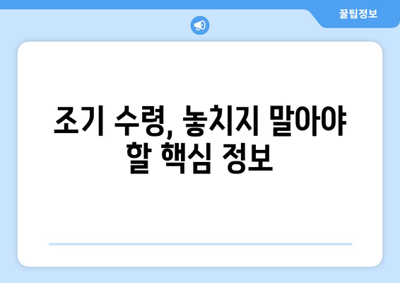 장애 등급별 국민연금 조기수령 우대 조건 상세 가이드 | 장애 연금, 조기 수령, 우대 혜택