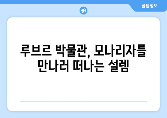 모나리자를 만나러 가는 여정| 세계적인 명소, 루브르 박물관 관광 가이드 | 모나리자, 루브르, 파리, 프랑스, 미술관, 여행