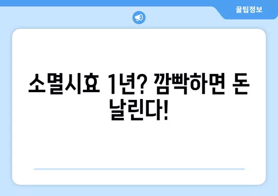 숙박료부터 술값까지! 내 돈 돌려받을 수 있을까? | 소멸시효(+1년 단기소멸시효) 완벽 정리