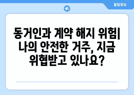 공공임대아파트 불법전대, 동거인과 계약 해지 위험? | 전대 위반, 계약 해지 사유, 주의 사항