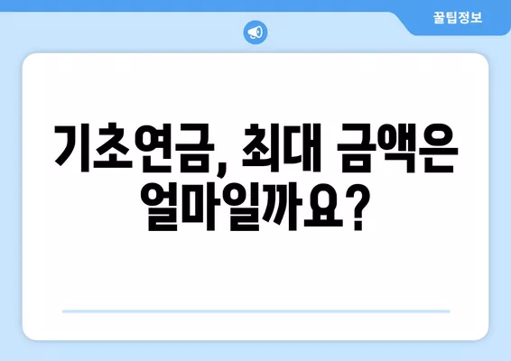 2024년 기초연금 수급 자격 완벽 가이드| 받을 수 있는 최대 월급은? | 연령, 소득 기준, 신청 방법, 변경 사항