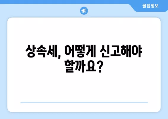 상속세 신고, 완벽 가이드| 기한, 절차, 서류, 안하면? | 상속세, 상속, 신고 방법, 기한, 서류, 안내