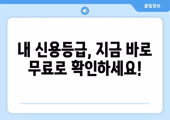 전국민 무료 신용 조회, 이제 6가지 방법으로 손쉽게 확인하세요! | 신용등급, 신용정보, 무료 조회, KCB, NICE