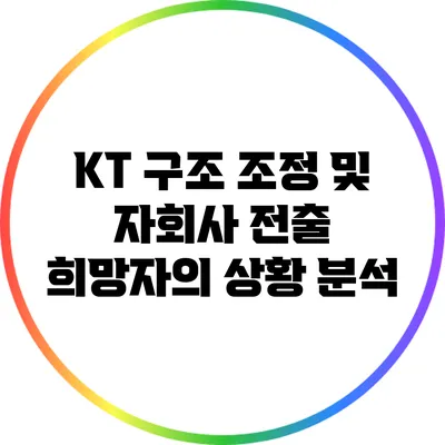 KT 구조 조정 및 자회사 전출 희망자의 상황 분석
