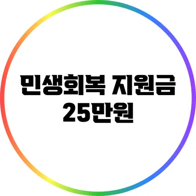 민생회복 지원금 25만원