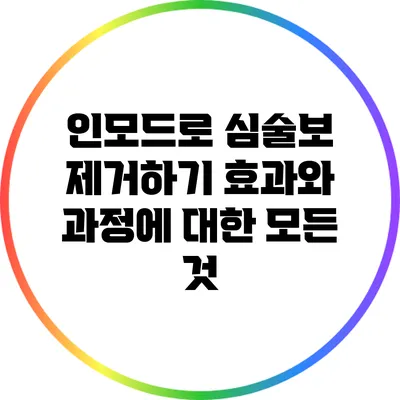 인모드로 심술보 제거하기: 효과와 과정에 대한 모든 것