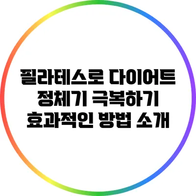 필라테스로 다이어트 정체기 극복하기: 효과적인 방법 소개